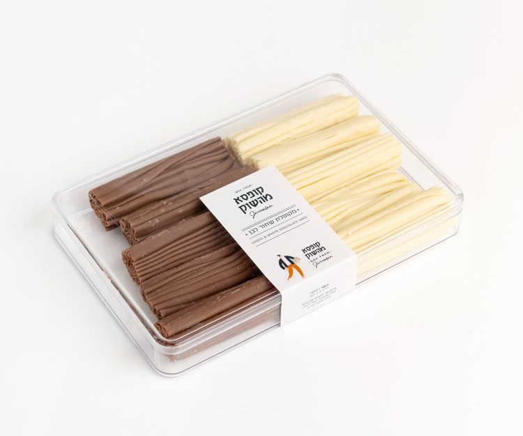 שוקולד מקופלת שחור לבן