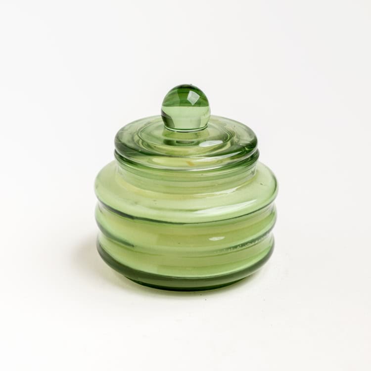 נר בכלי זכוכית | פרח קקטוס