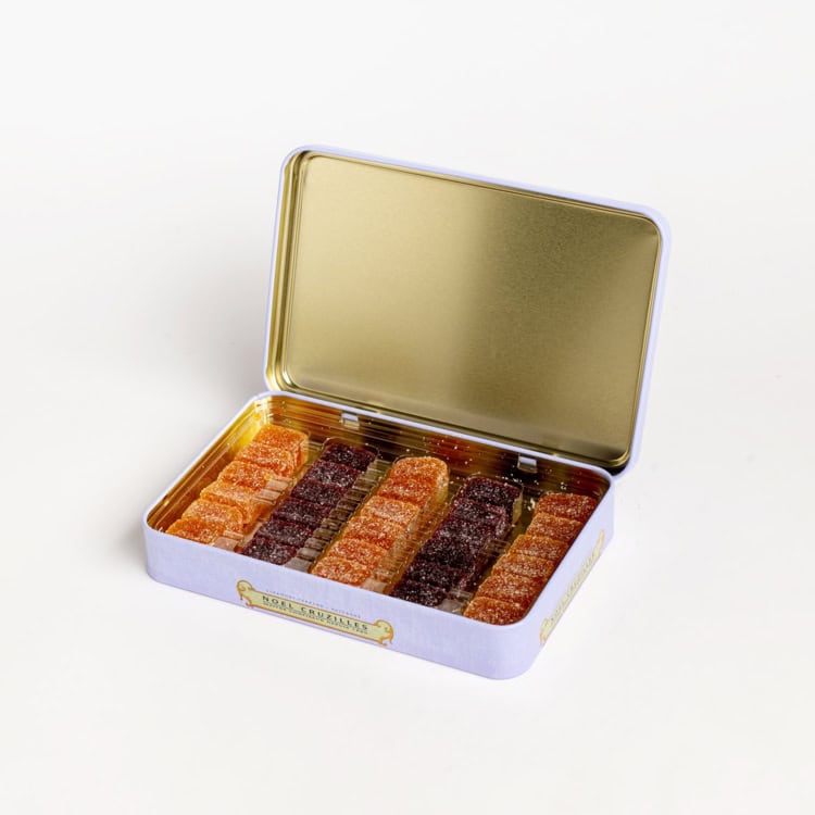 מרמלדות פירות בקופסת פח מאויירת | סגול