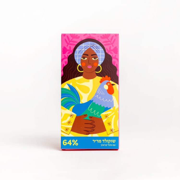 טבלת שוקולד מריר פטל קראנצ׳